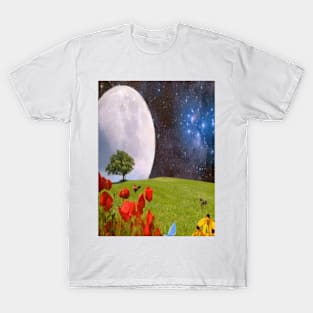 Landscape galaxy pattern T-Shirt